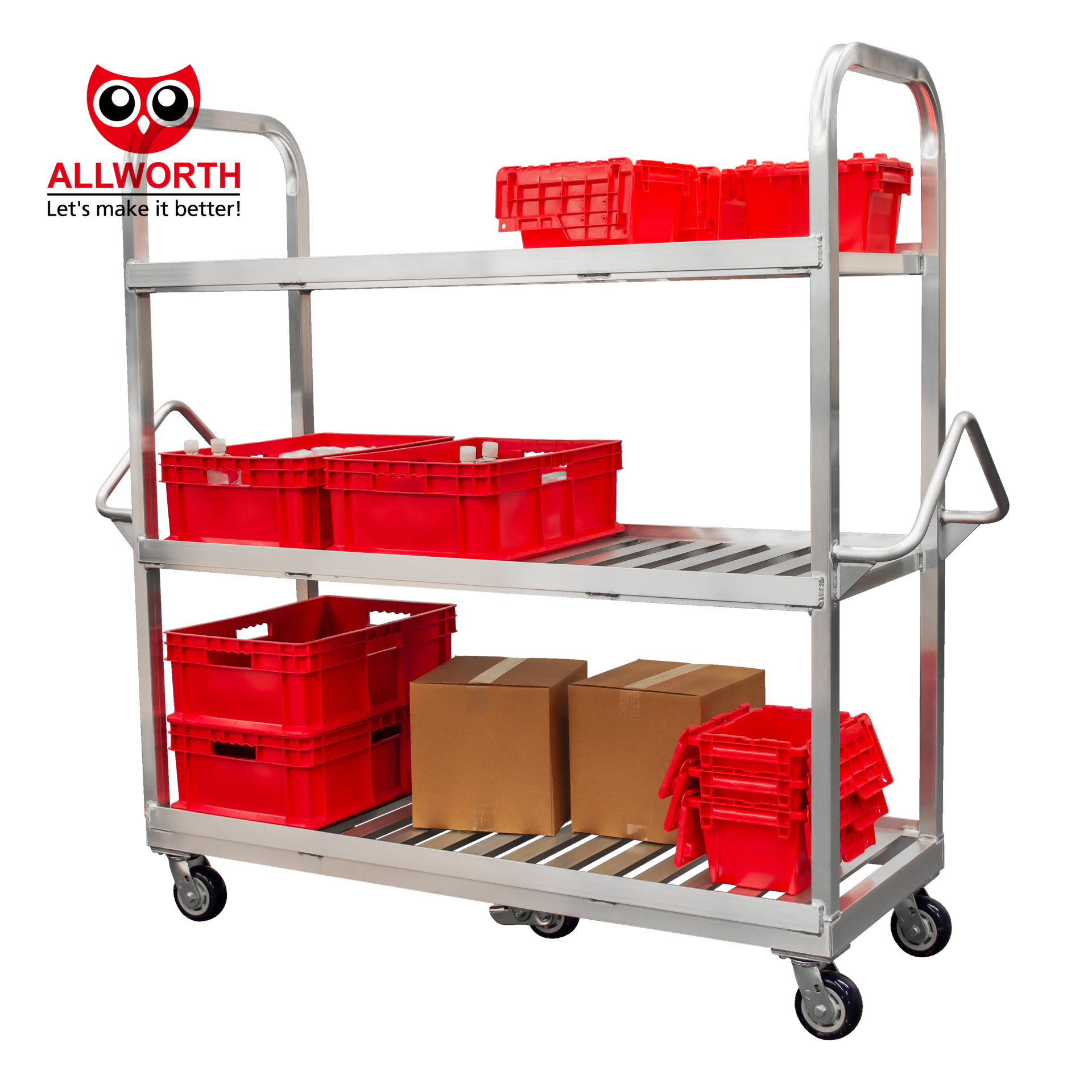 Best Selling High Quality Multi-Tier Picking Carts Warehouse Trolley for Workstation