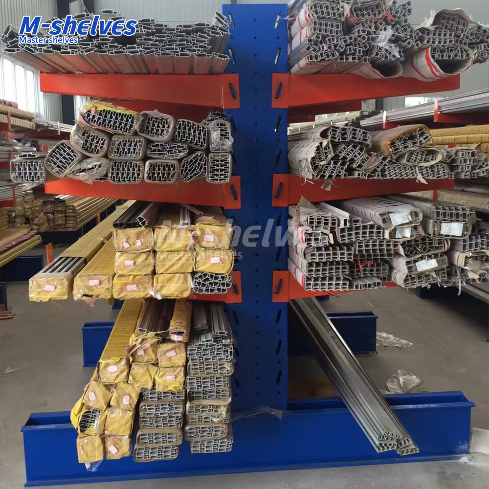 Industrial Strength Steel Cantilever Racking with Heavy Duty Stackable Shelves Anti-Rust &amp; Powder Coated