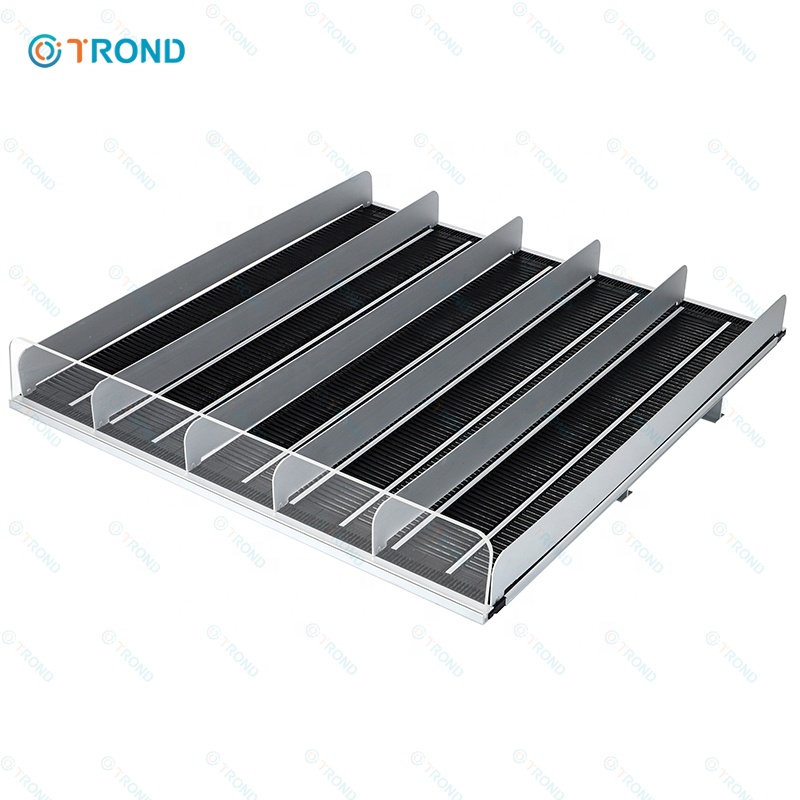 Supermarket Pusher Divider Cooler Glides Gravity Feed Roller Shelves for Beverage Roller Shelf Beverage Roller