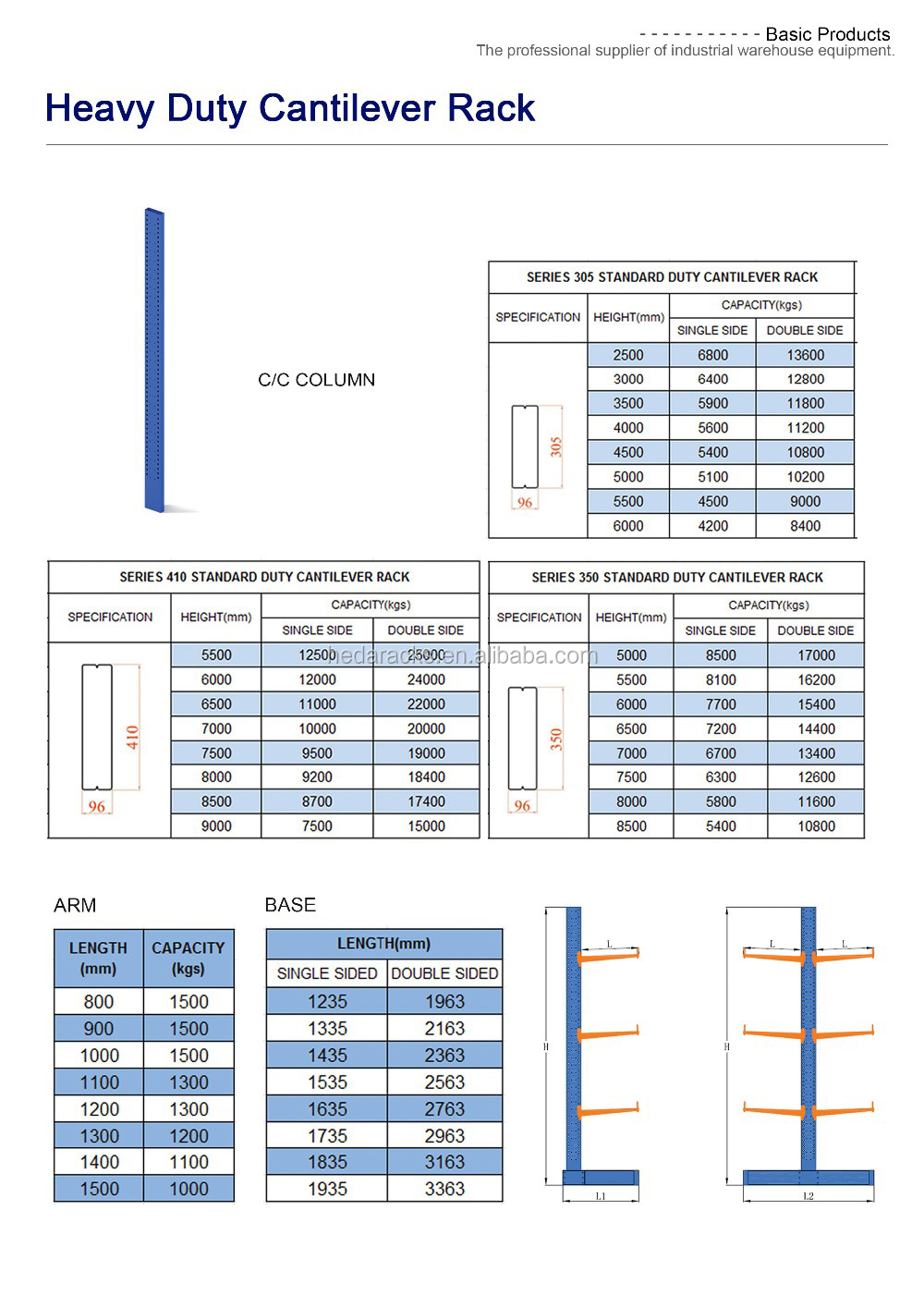 Pipe Storage Customized Warehouse Racking System Cantilever Heavy Duty Racking Warehouse Equipment Industrial Cantilever Rack