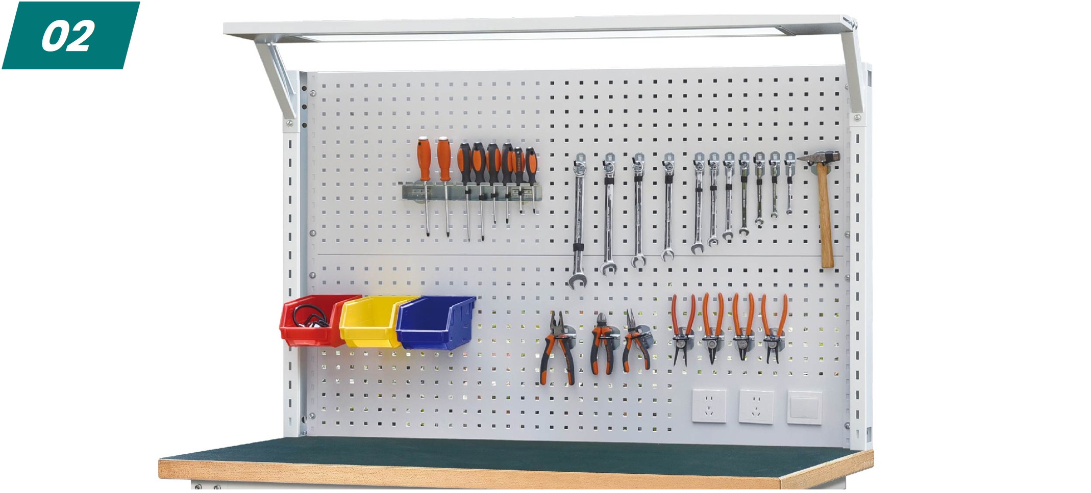 Organized pegboard tools