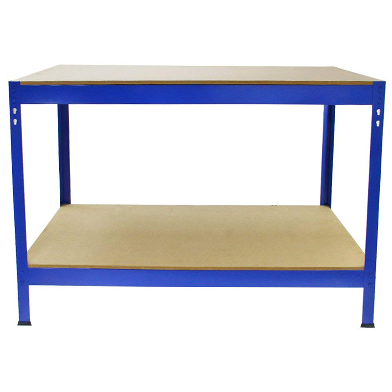 High Quality Industrial Two-Shelf Workbench System Heavy Duty Tool Storage Metal Worktable