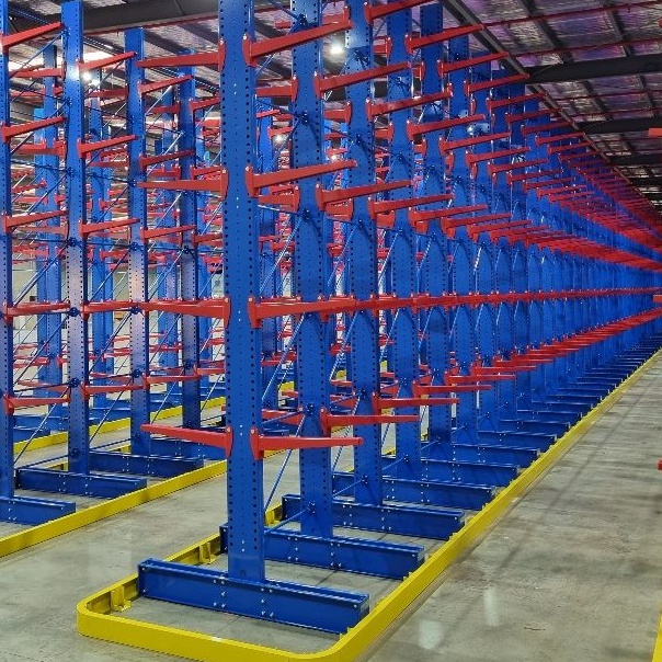 BHD Industrial Steel Cantilever Rack Adjustable Pipe Storage Shelf