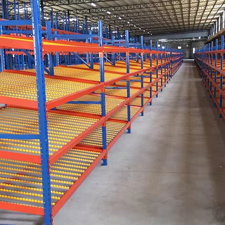 Heavy-Duty 5-Layer Flow Rack System Industrial Gravity Roller Shelving with Corrosion Protection