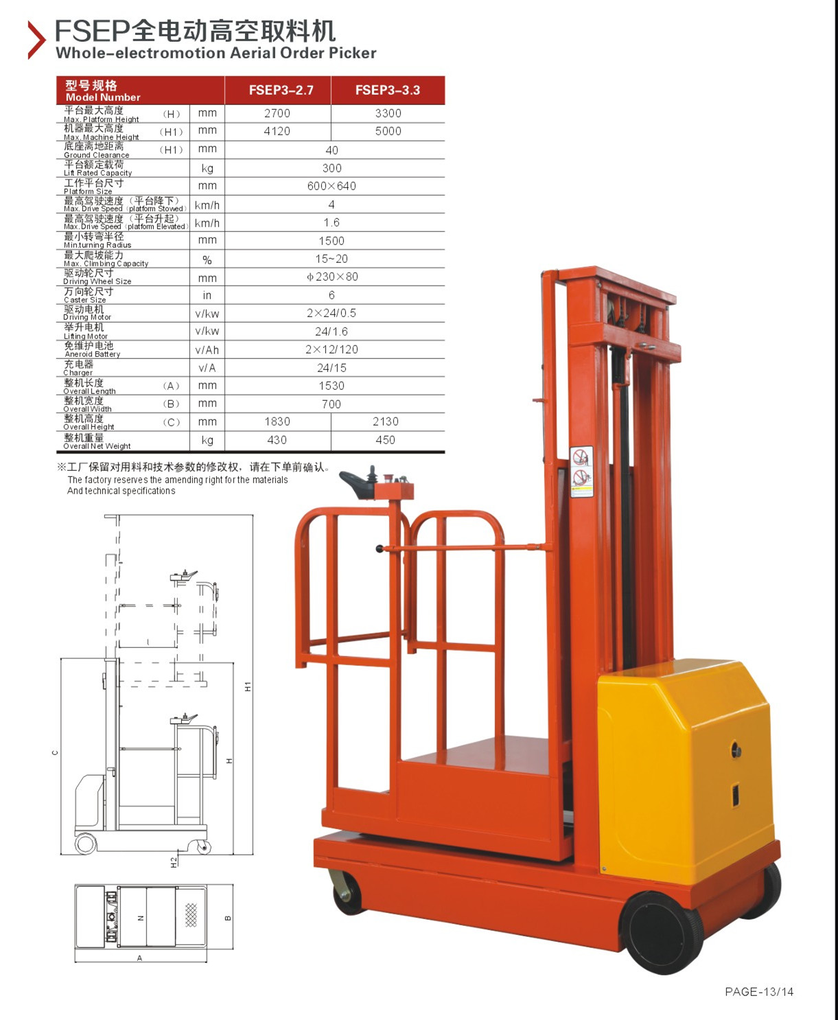 Compact Electric Picking Machine 3m Mini Mobile Order Picker Narrow Aisle High Lift Truck for Supermarket Warehouse Pharmacy