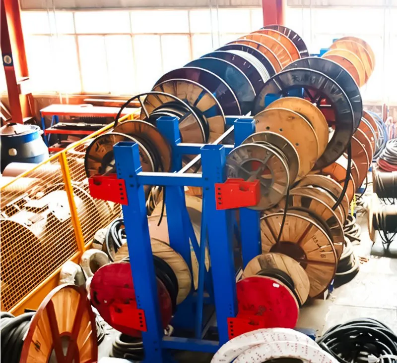 Armoured Cable 2500kg Per Bay Heavy Cable Reel Rack for Utility Substation