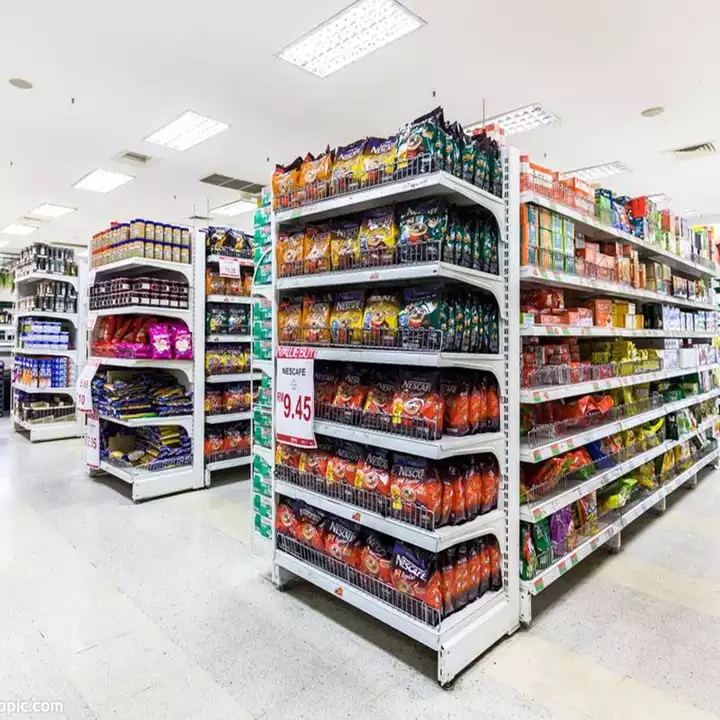 Heavy Duty Double-Sided Supermarket Rack Shelving Gravity Dispenser Roller Shelf for Freezer Drink Display