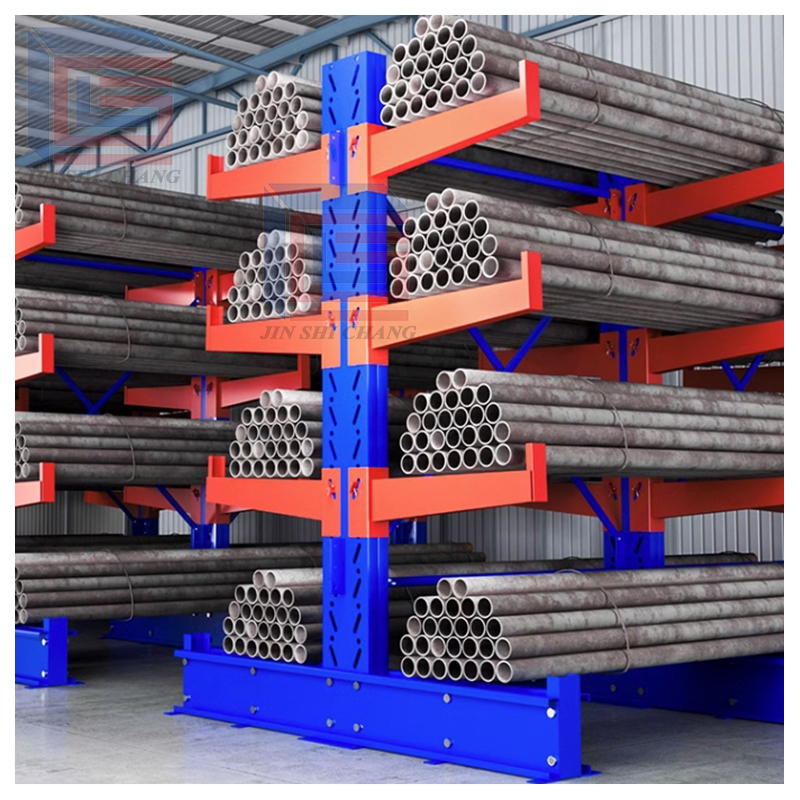 Heavy Duty Steel Cantilever Racking System Adjustable Cantilever Arms Industrial Warehouse Storage Racks For Pipes OEM