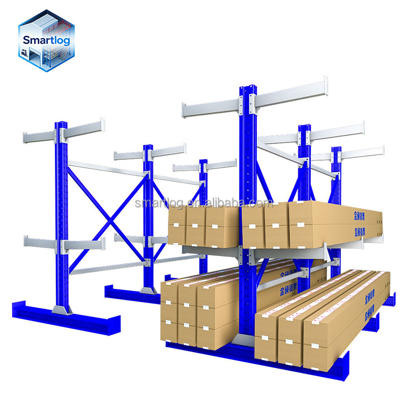 Smartlog Customized Cantilever Racking Cantilever Rack Industrial Storage Rack for Large Bulk Long Goods Warehouse