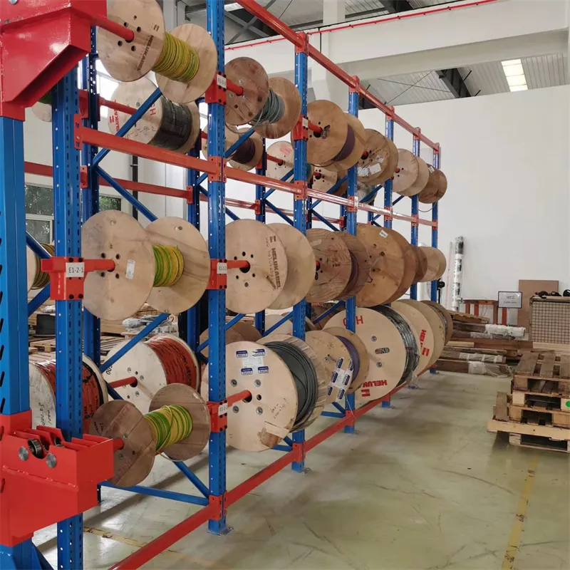 Horizontal Cable Storage Rack for Fiber Optic Reels