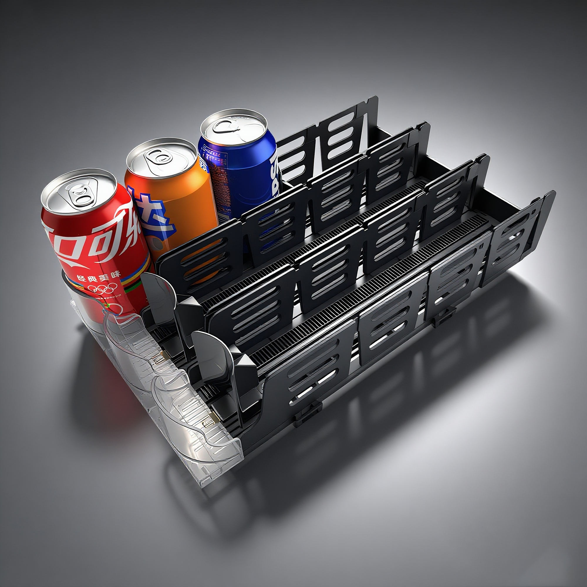 Soda Glides Gravity Flow System Shelf Roller Liquor Store Cooler Shelving for Refrigerator Shelf Trays