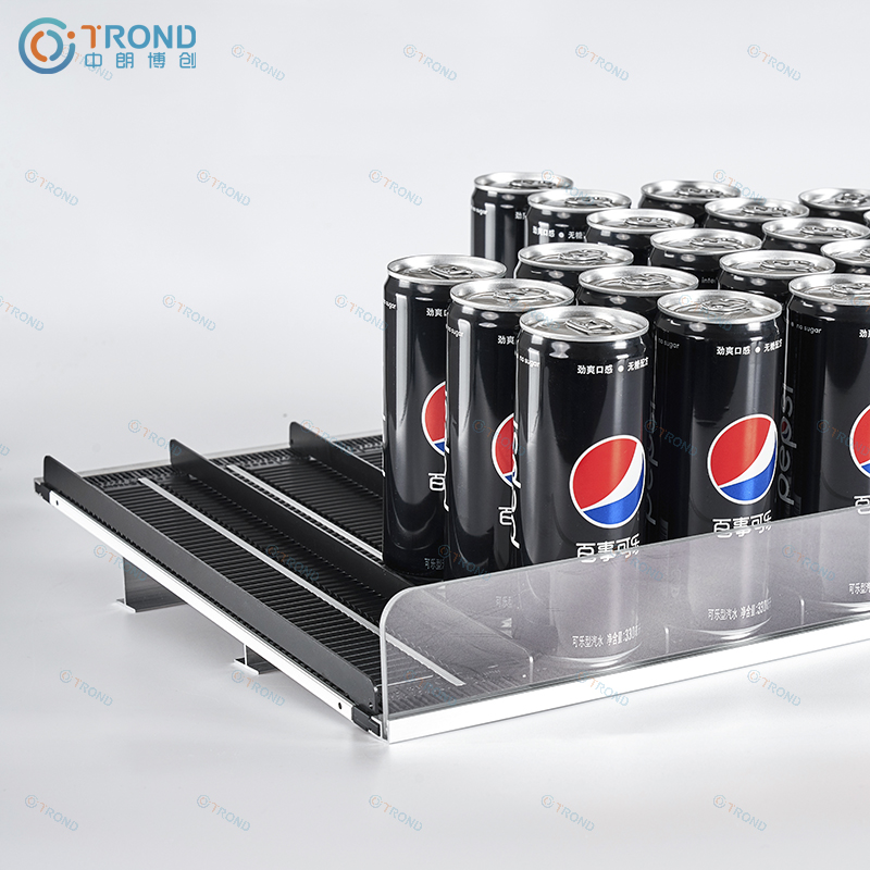 Supermarket Pusher Divider Cooler Glides Gravity Feed Roller Shelves for Beverage Roller Shelf Beverage Roller
