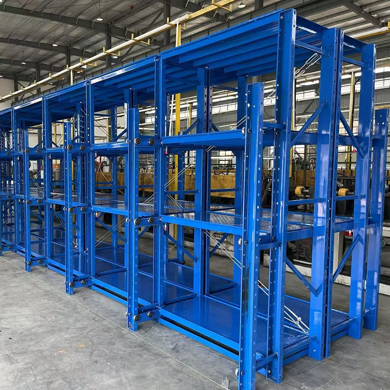 Leading Factory High Quality Industrial Pull out Warehouse Storage Shelves Metal Cold Rolled Steel Heavy Duty Tool Die Drawer Mold Rack