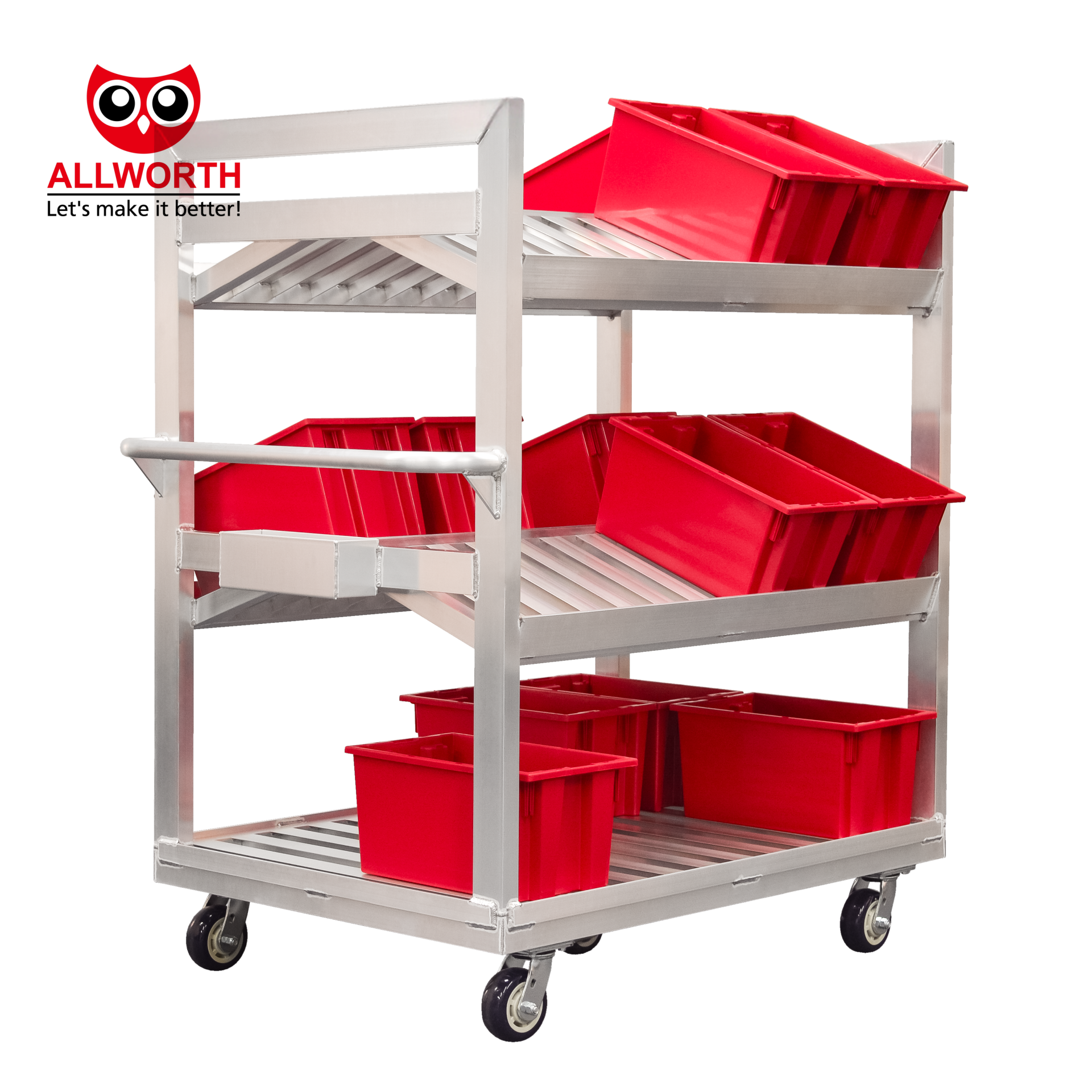 Best Selling High Quality Multi-Tier Picking Carts Warehouse Trolley for Workstation