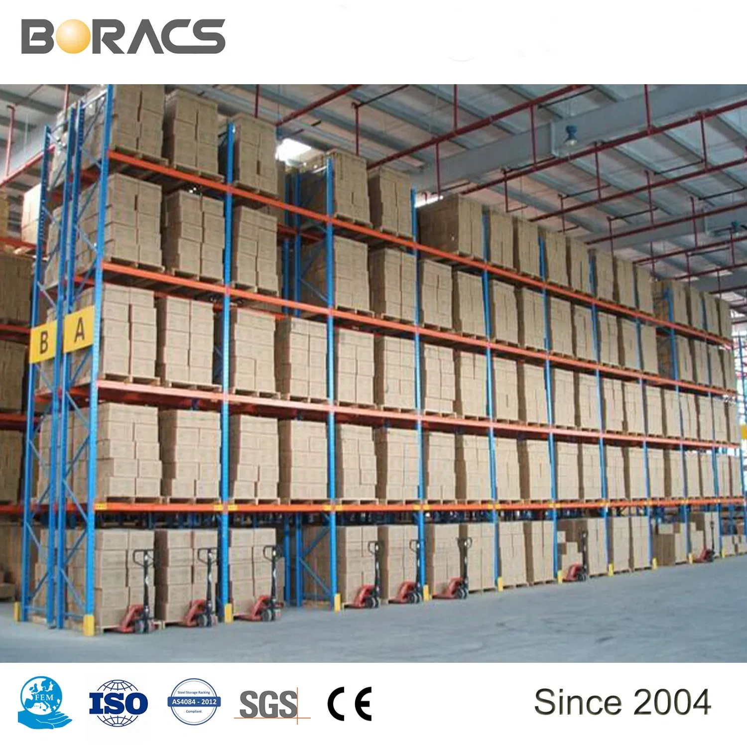 High Density Stable High Capacity Steel Metal Pallet Rack Storage Steel Rack with Wire Mesh Decking