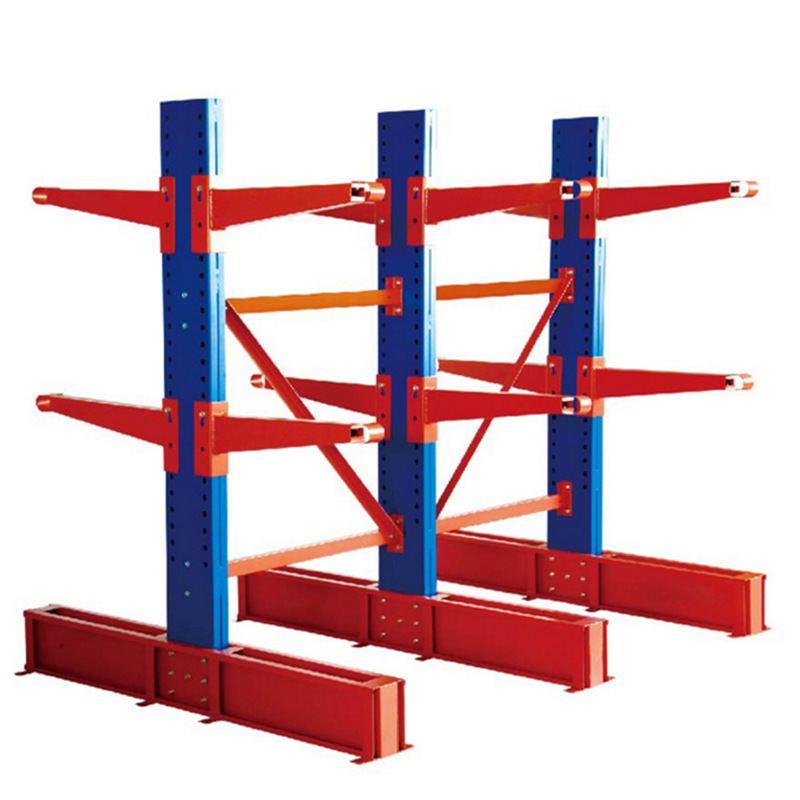 Custom Heavy Duty Steel Cantilever Racking Factory Supply Wall Mounted Warehouse Tube Storage Cantilever Shelving Rack