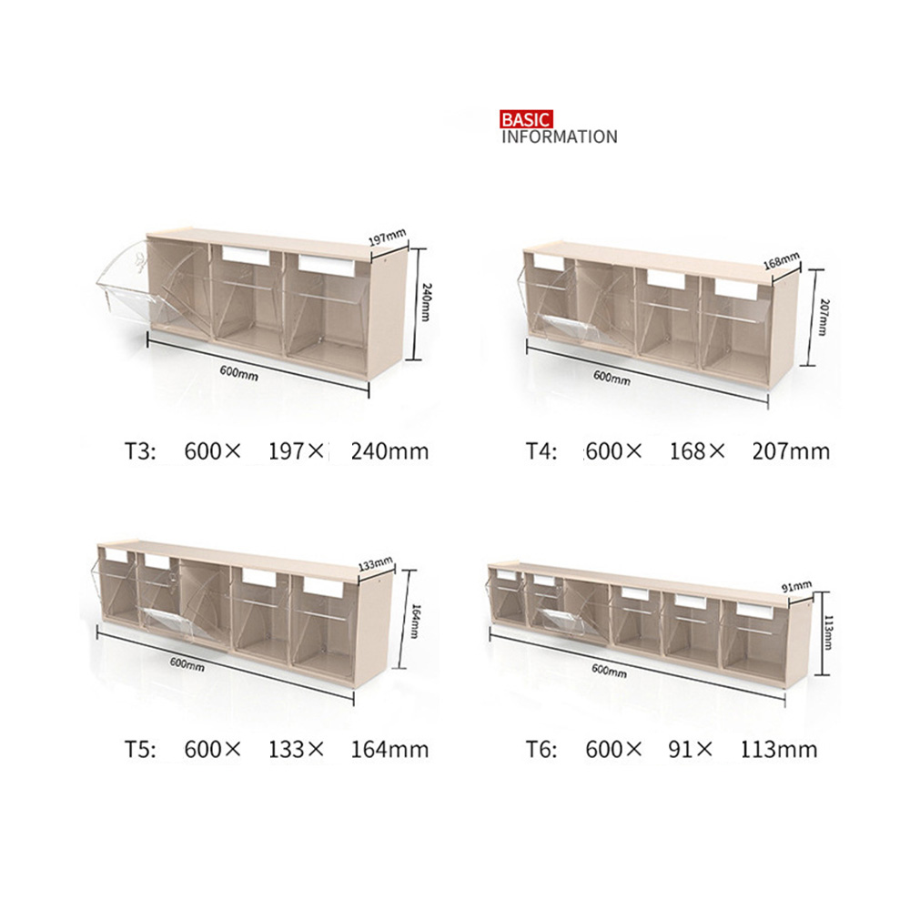 4 Compartment Stacking Wall Mounted Tilt Industrial Warehouse Plastic Storage Picking Box Bins