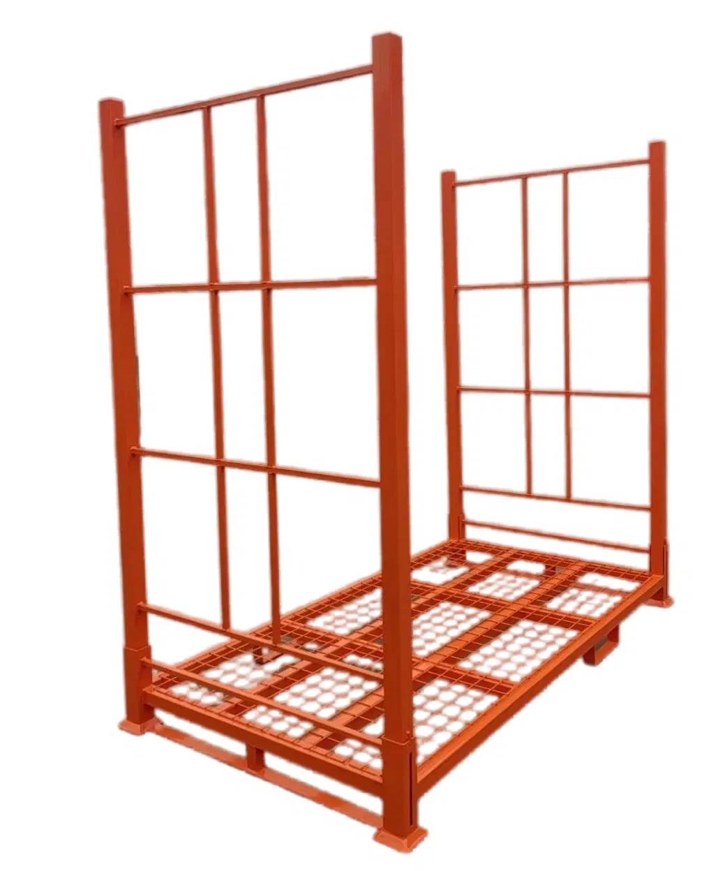 Heavy Duty EU Foldable Tyre Rack Includes Steel Mesh Deck &amp; Transport Pallet