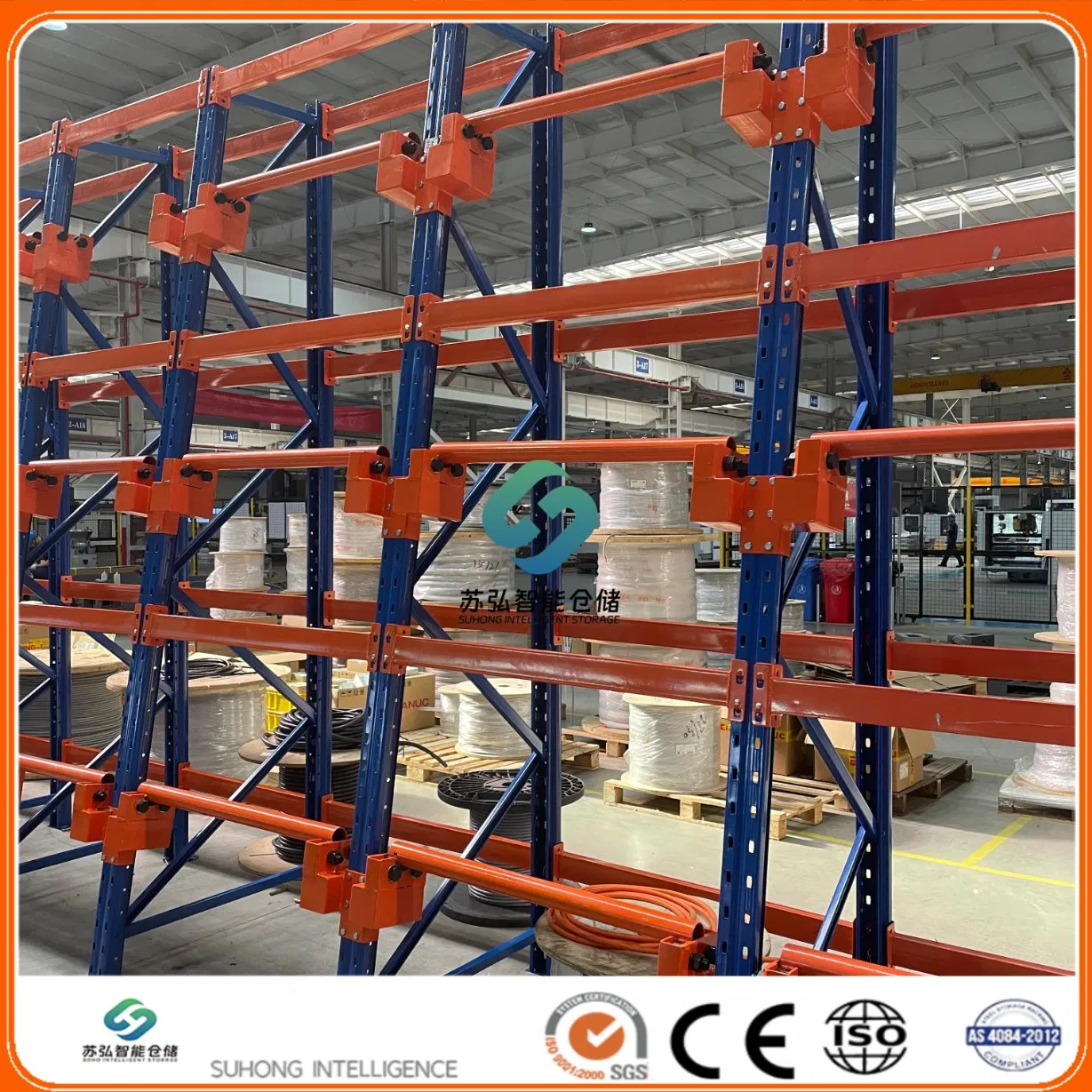 Horizontal Cable Storage Rack for Fiber Optic Reels