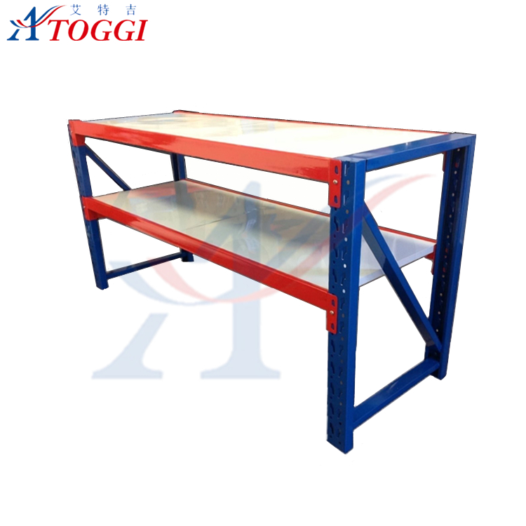 400kg Load Capacity Folded Steel Blue Work Bench Steel Storage Shelf