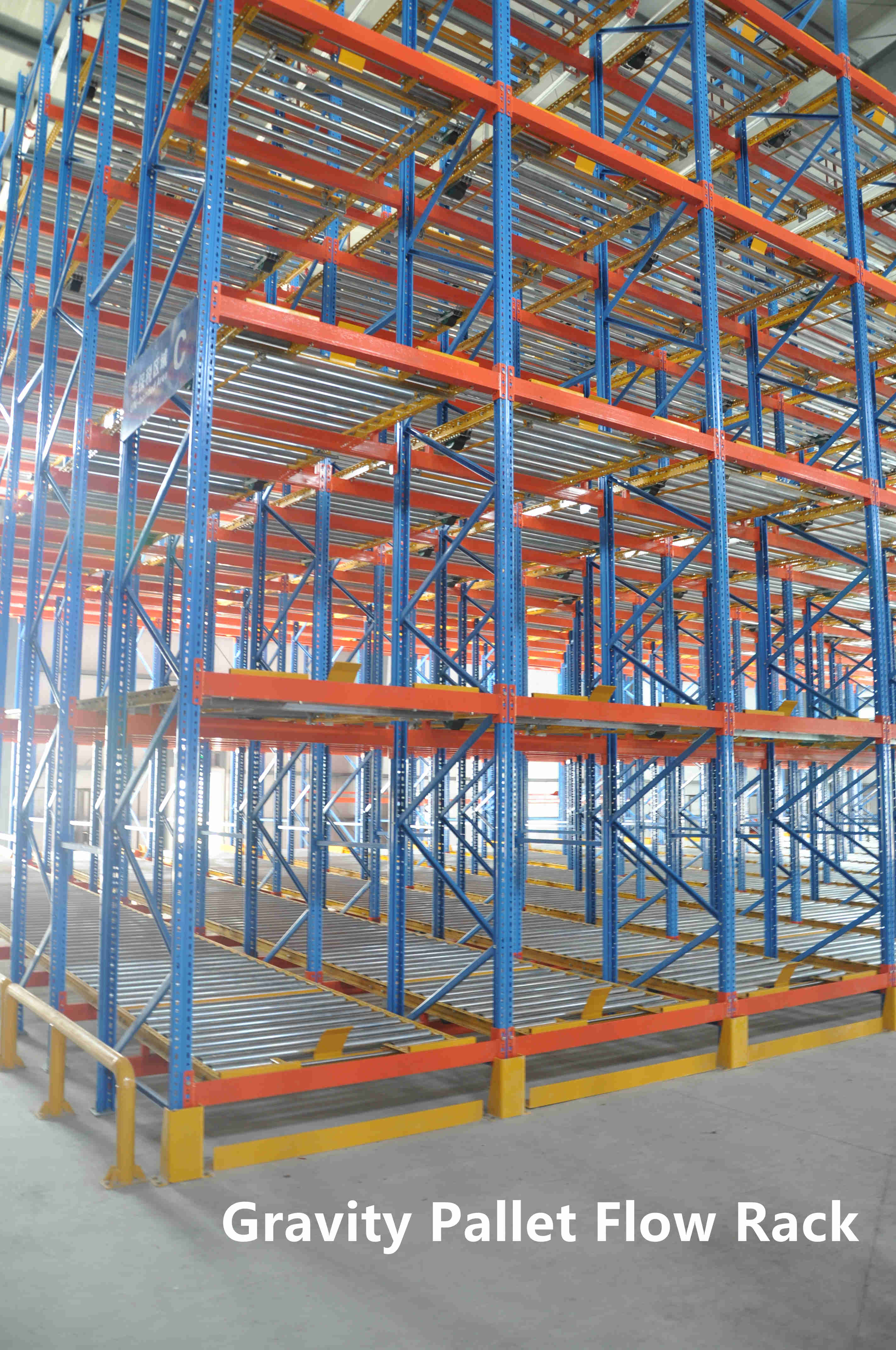 Gravity Flow Roller Shelving Structure Detail