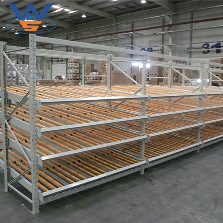 Warehouse Storage High Efficiency Roller Gravity Carton Flow Rack Flow Shelving