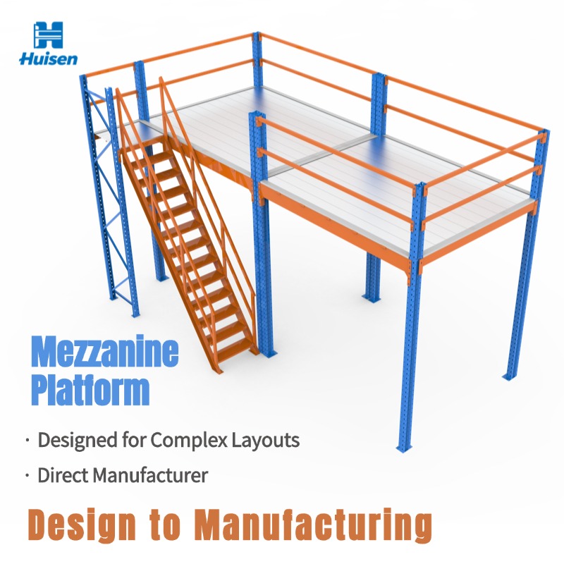 Attic Loft Pallet Rack Steel Structure Industrial Wide Span Mezzanine Platform