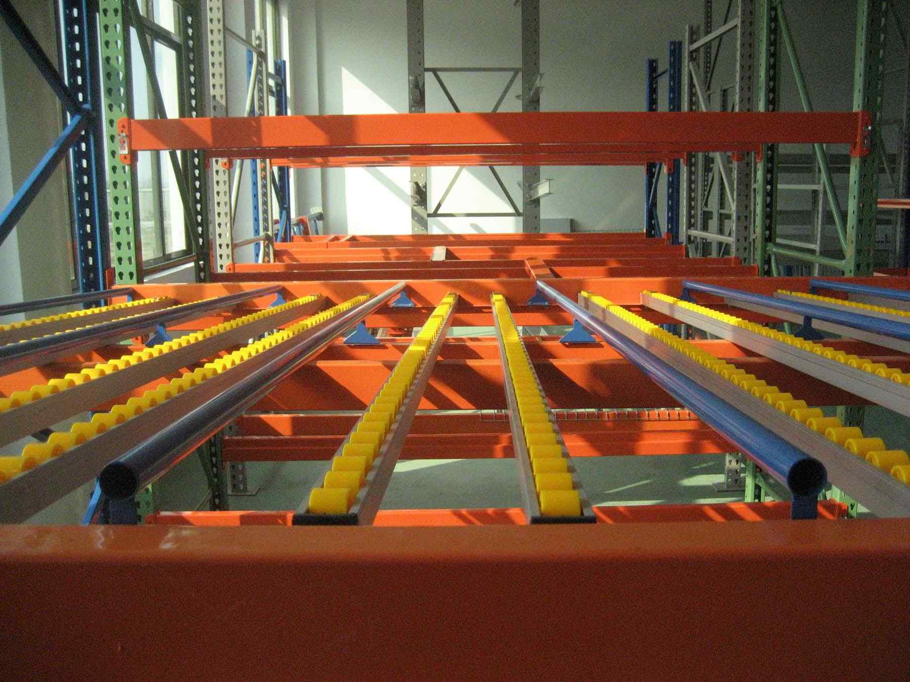 Heavy-Duty 5-Layer Flow Rack System Industrial Gravity Roller Shelving with Corrosion Protection