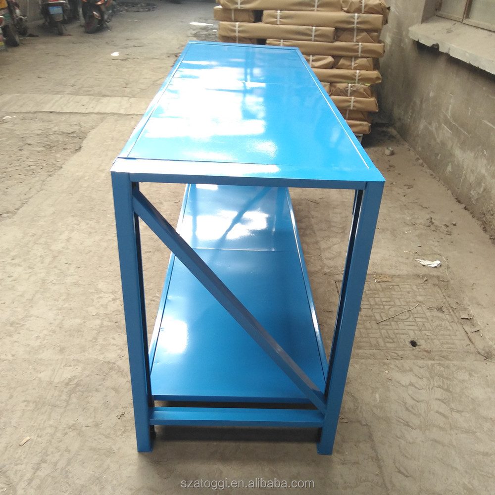 400kg Load Capacity Folded Steel Blue Work Bench Steel Storage Shelf
