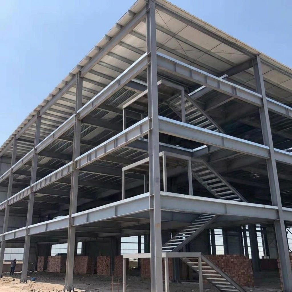 Customizable Steel Structural Frame Sheet Metal Fabrication Mezzanine Warehouses Steel Structure Processing