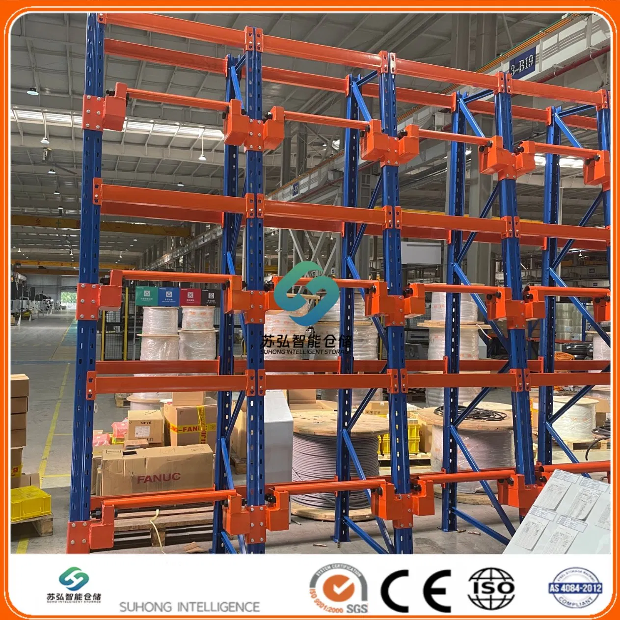 Horizontal Cable Storage Rack for Fiber Optic Reels