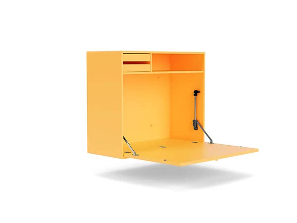 Customized Durable Red Hanging Storage Folding Workbench with Shelves and Drawers for Workshop Home Office Organization
