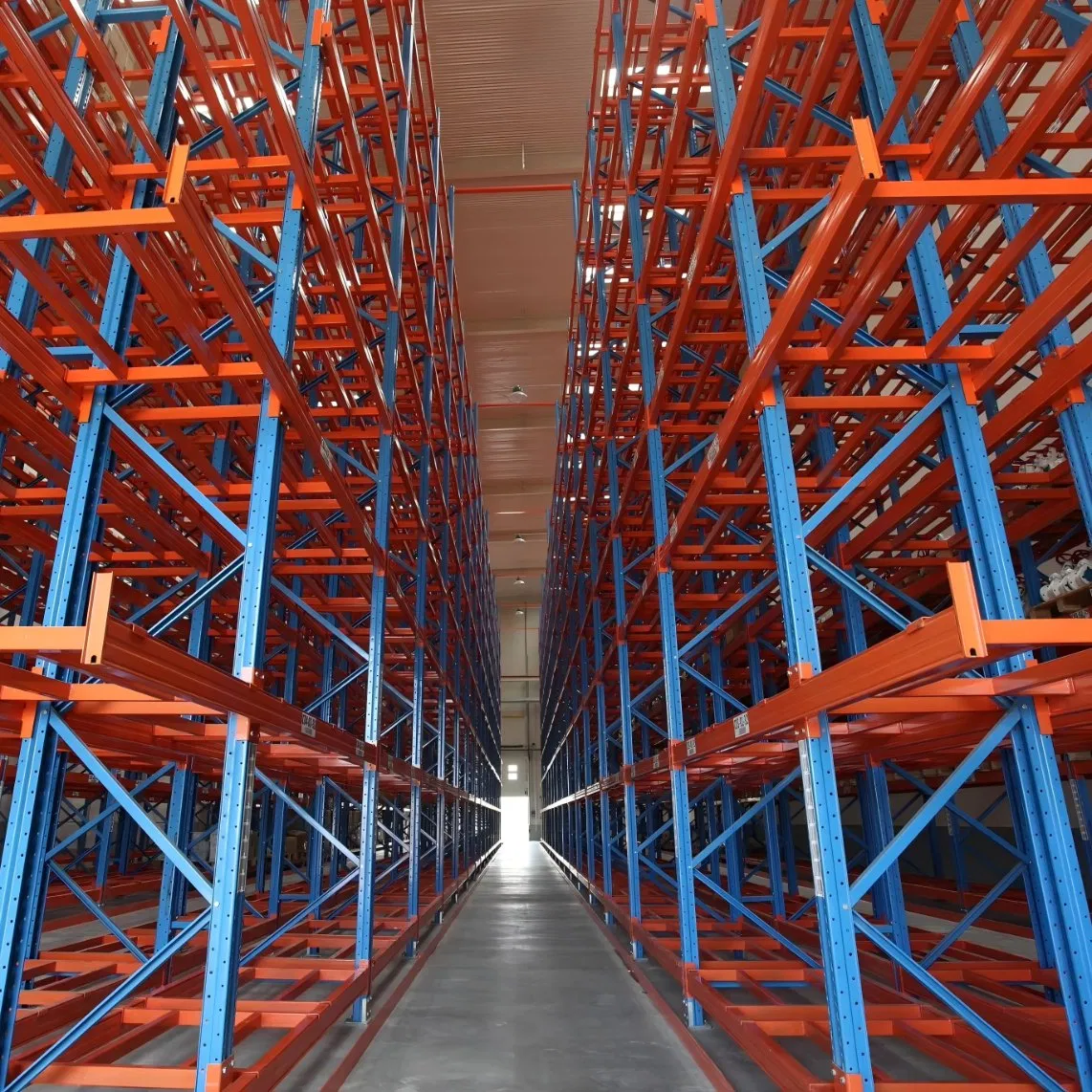 Narrow Aisle Pallet Rack High Efficiency with Turret Truck for Industrial Warehouse