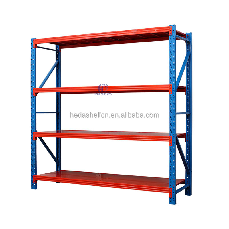Wholesale Price Industrial Boltless Storage Rack 4 Tier Metal Shelving Units Warehouse Steel Heavy Duty Stacking Racks Shelves