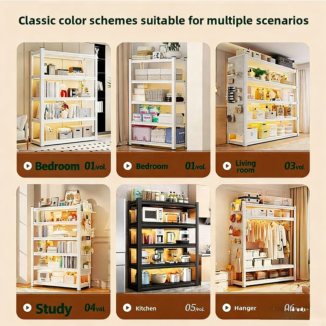 5-Tier Industrial Steel Boltless Shelving Rack for Garage, Warehouse, Home Tool Storage, Supermarkets and Commercial Use