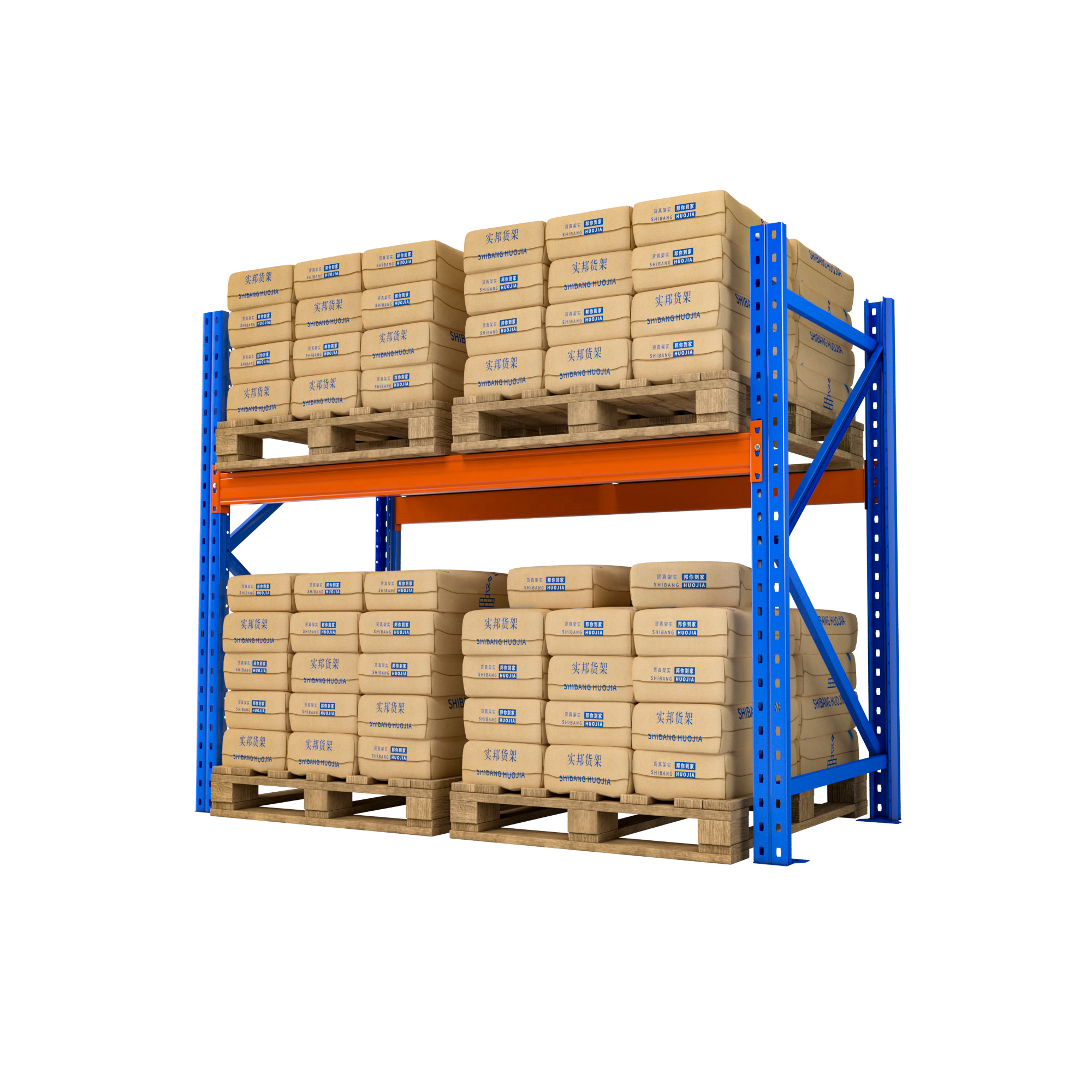 Shibang Heavy Duty Metal Pallet Storage Racking 1000kg/2000kg/3000kg Per Layer Industrial Pallet Shelving Rack
