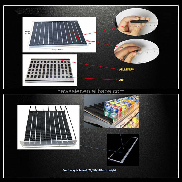 Gravity Feed Shelving for Beverage Cooler Applications