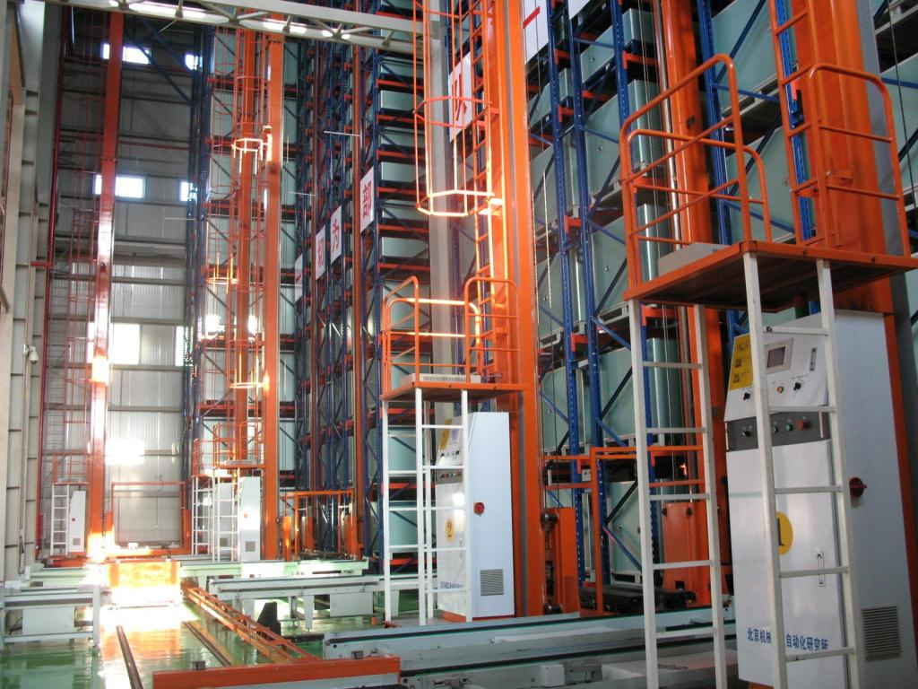Kaku ASRS Smart Pallet Racking Automated Storage Retrieval System CE/ISO9001 Certified 1300Kg/Pallet Steel Construction White