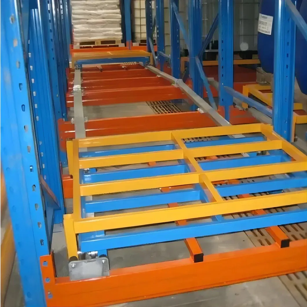 Push Back Racking Heavy Duty Pallet Racking Beams Orange Steel Pallet Racks Standard Mould Shelf Mold Storage Shelf Push Back Pallet Racking
