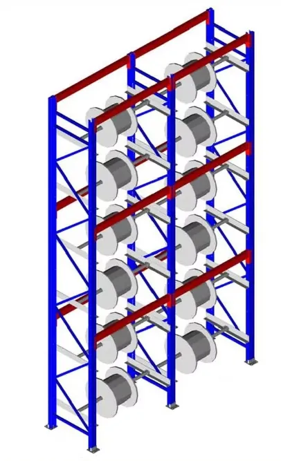 Industrial Metal Special Steel Racks Shelves Cable Reel Roller Storage Rack
