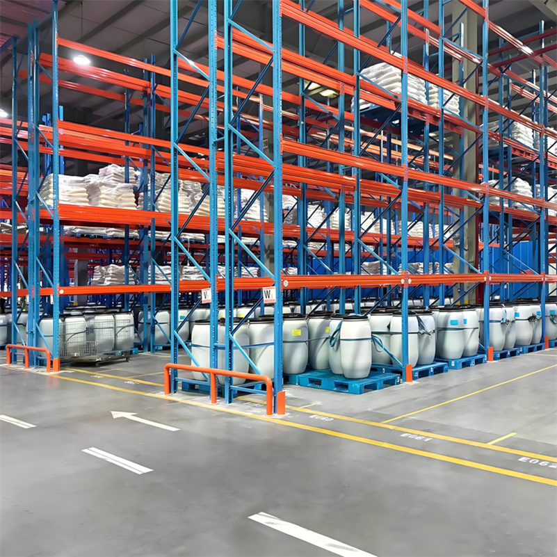 Heavy Duty High Capacity Adjustable Cold Rolled Steel Powder Coated Narrow Aisle Pallet Racking for Narrow Aisle Forklift Industrial Storage Application