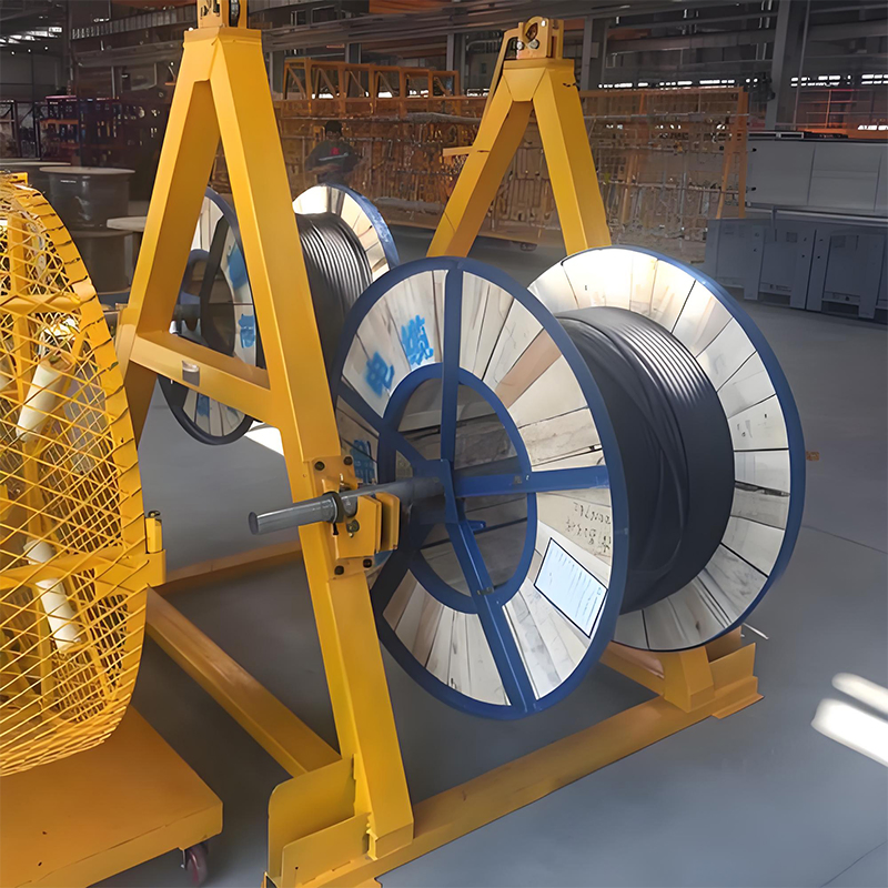 Heavy Duty Braked 3000kg/Bay Cable Reel Payoff Rack for Cable-Laying Truck