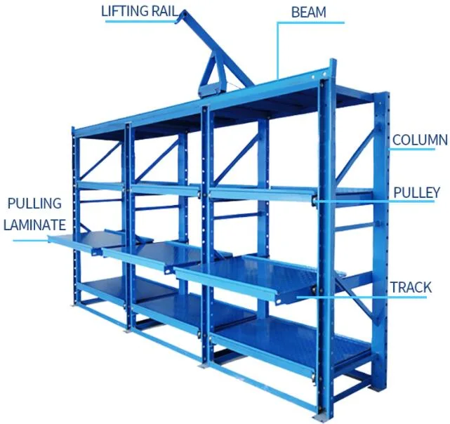 Heavy Mould Storage of Mold Racking Sliding Drawer Heavy Duty Mould Rack Shelf Mold Rack
