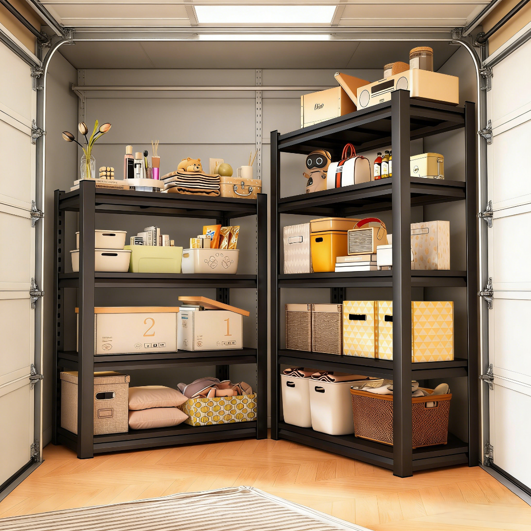 5-Tier Industrial Steel Boltless Shelving Rack for Garage, Warehouse, Home Tool Storage, Supermarkets and Commercial Use
