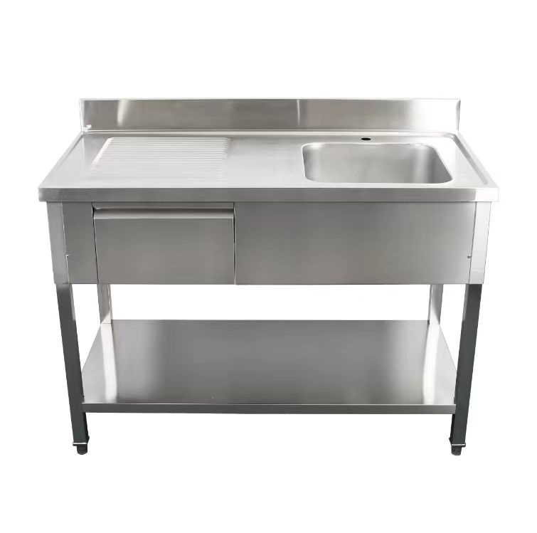 New Arrival Stainless Steel Commercial Work Bench with Drawers and Shelves for Kitchen