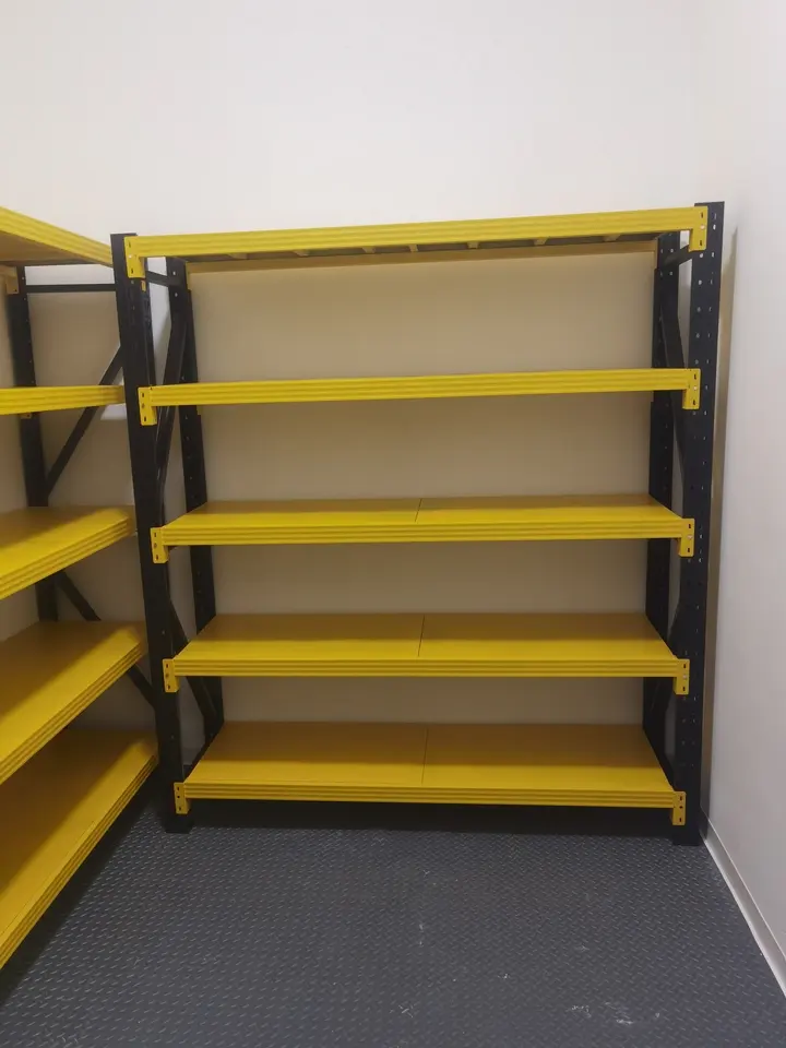 Adjustable Metal Boltless Shelf Racks Popular Medium Duty Warehouse Storage Rack Units No-Bolt Stacking Shelves for Steel
