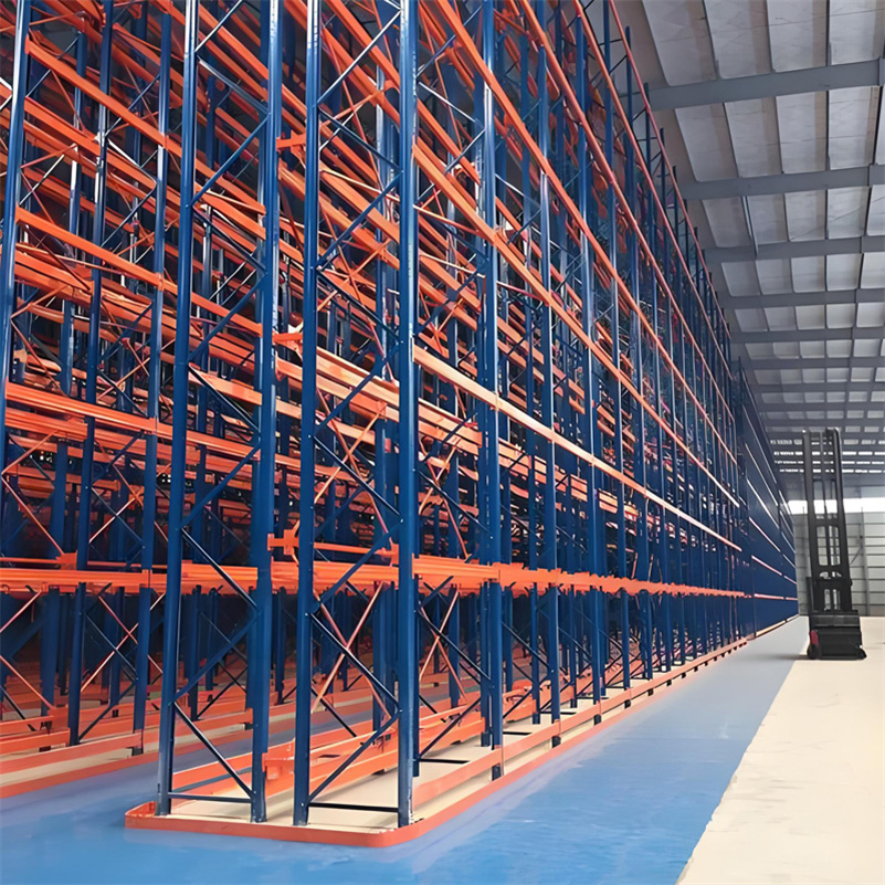 Heavy Duty High Capacity Adjustable Cold Rolled Steel Powder Coated Narrow Aisle Pallet Racking for Narrow Aisle Forklift Industrial Storage Application