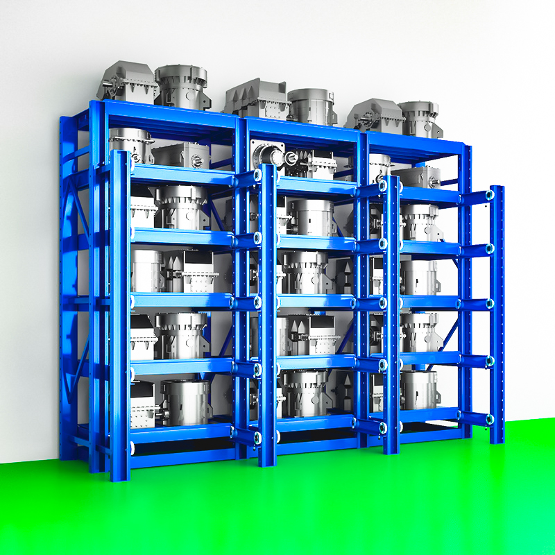 Roll out Tray with Guide Rail 1800kg Per Drawer Packaging Mould Storage Rack