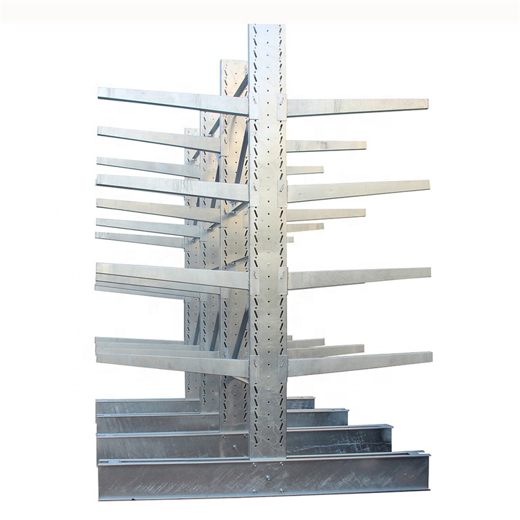 Galvanized Single or Double Side Heavy Duty Outdoor Pipe Storage Rack Industrial Cantilever Arm Racks