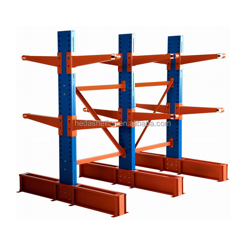 Single Sided Cantilever Rack Heavy Duty Cantilever Shelf Pallet Racking System Selective Steel Warehouse Tube Shelves
